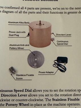 Source Unknown NWT Pottery Wheel Motor Kit
